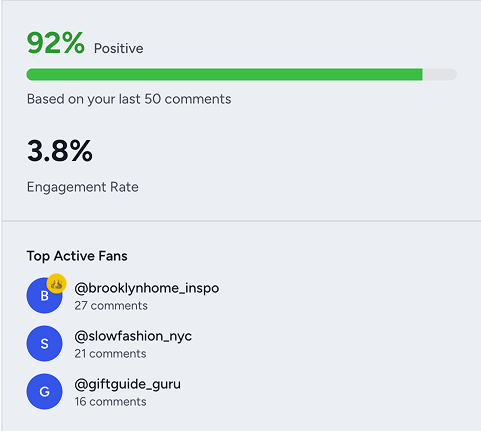Miivo Instagram sentiment and engagement analytics
