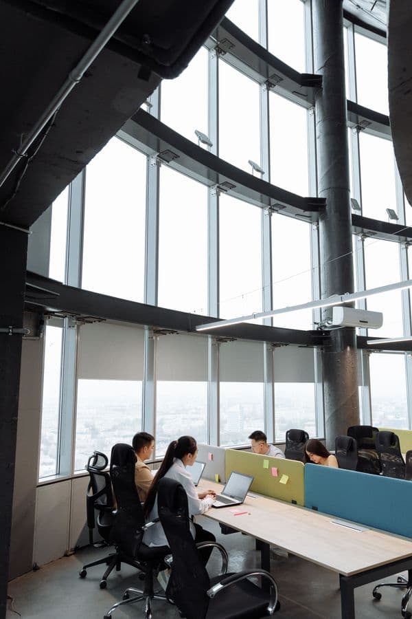 IT company open-plan office