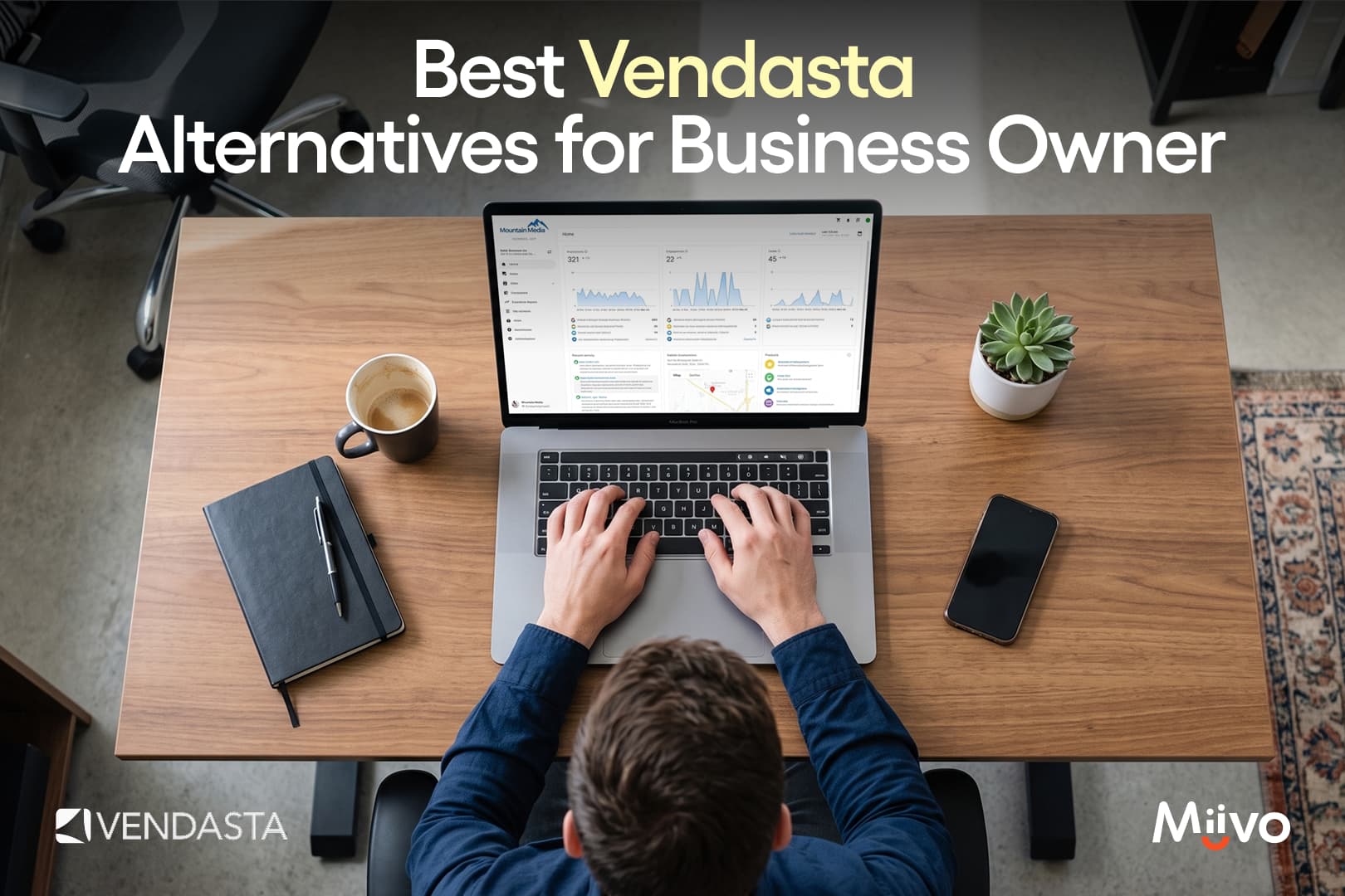 Person looking at best vendasta alternatives